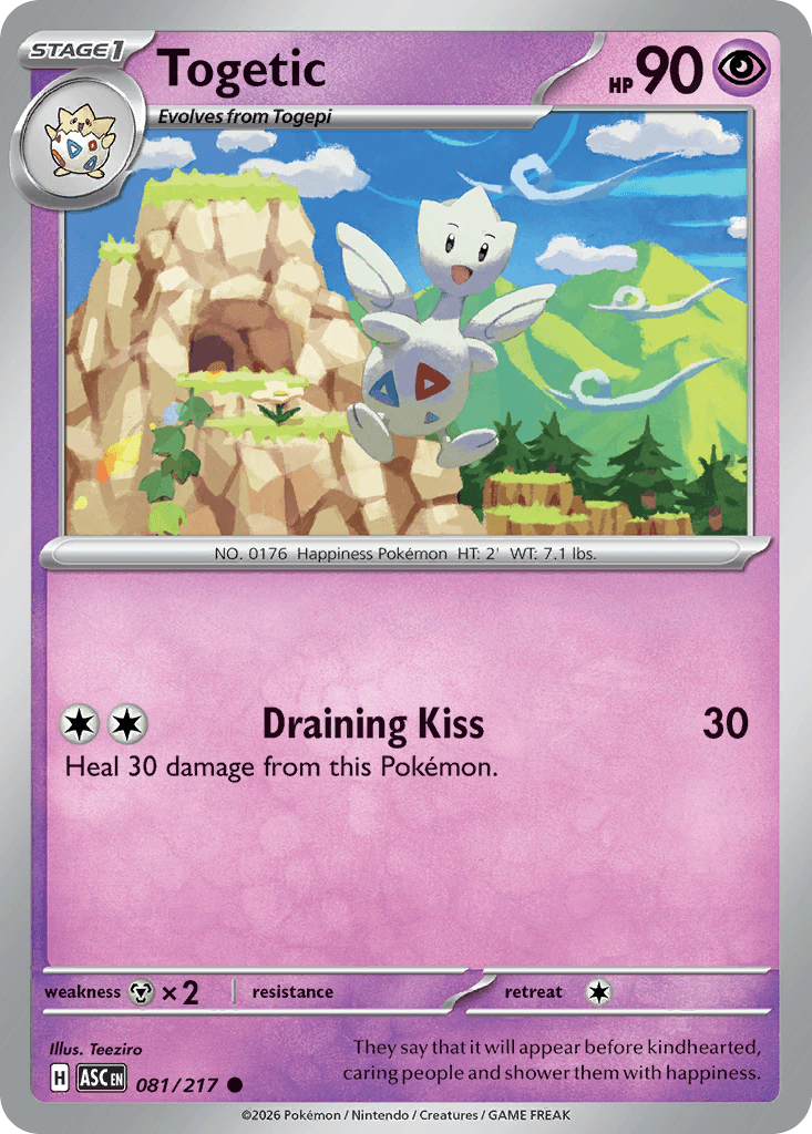 Togetic, kortbilde fra Scrydex
