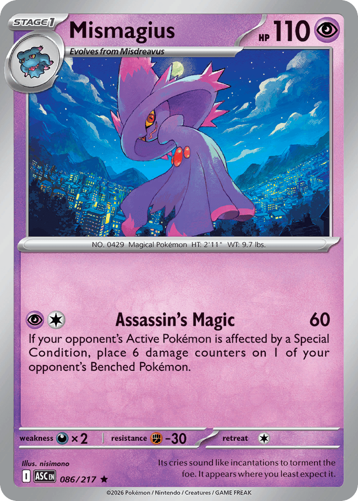 Mismagius, kortbilde fra Scrydex