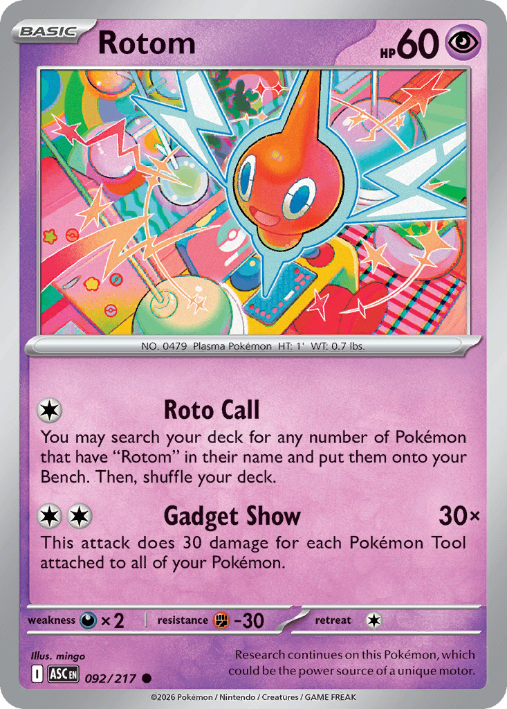 Rotom, kortbilde fra Scrydex