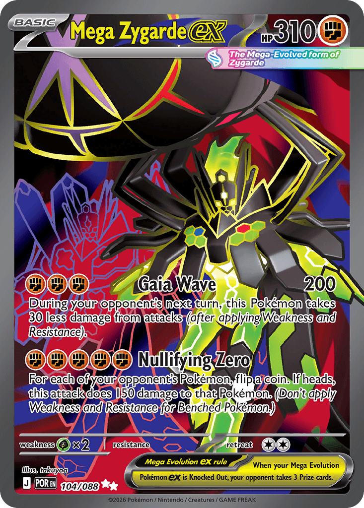 Mega Zygarde ex, kortbilde fra Scrydex