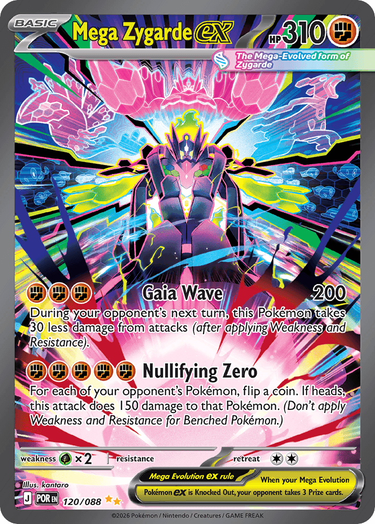 Mega Zygarde ex, kortbilde fra Scrydex