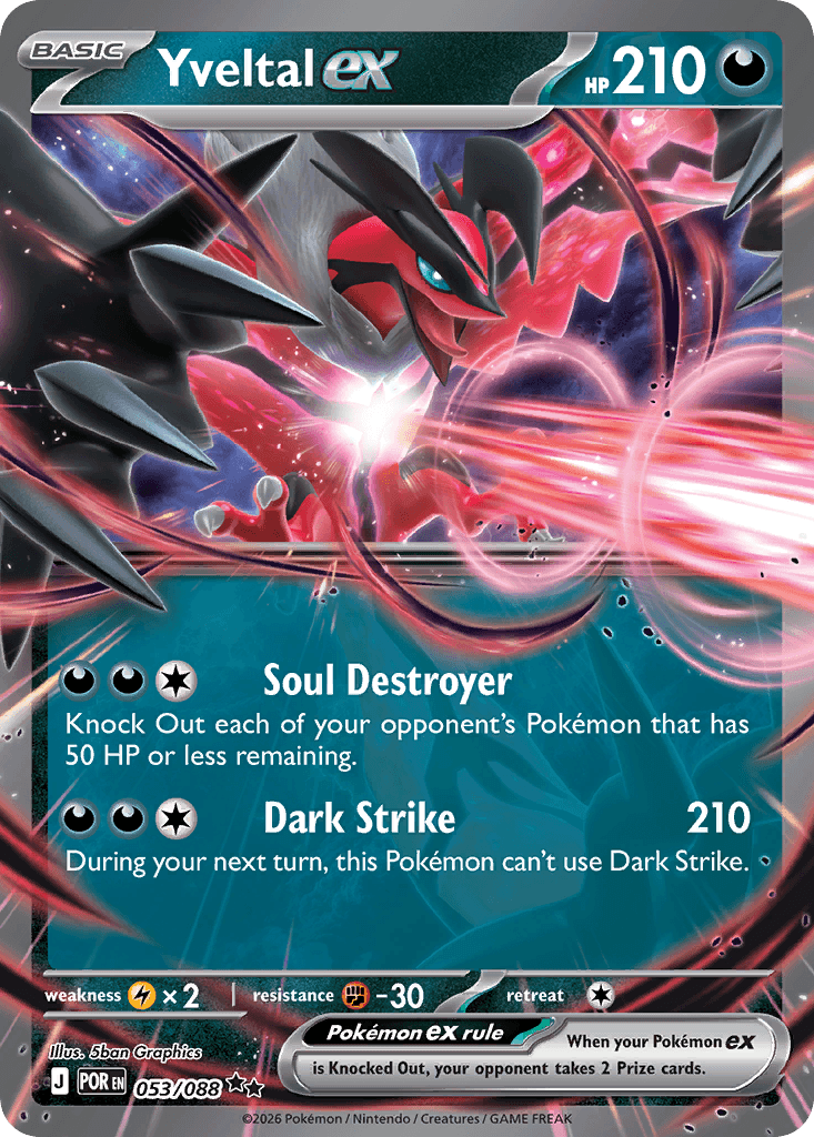 Yveltal ex, kortbilde fra Scrydex