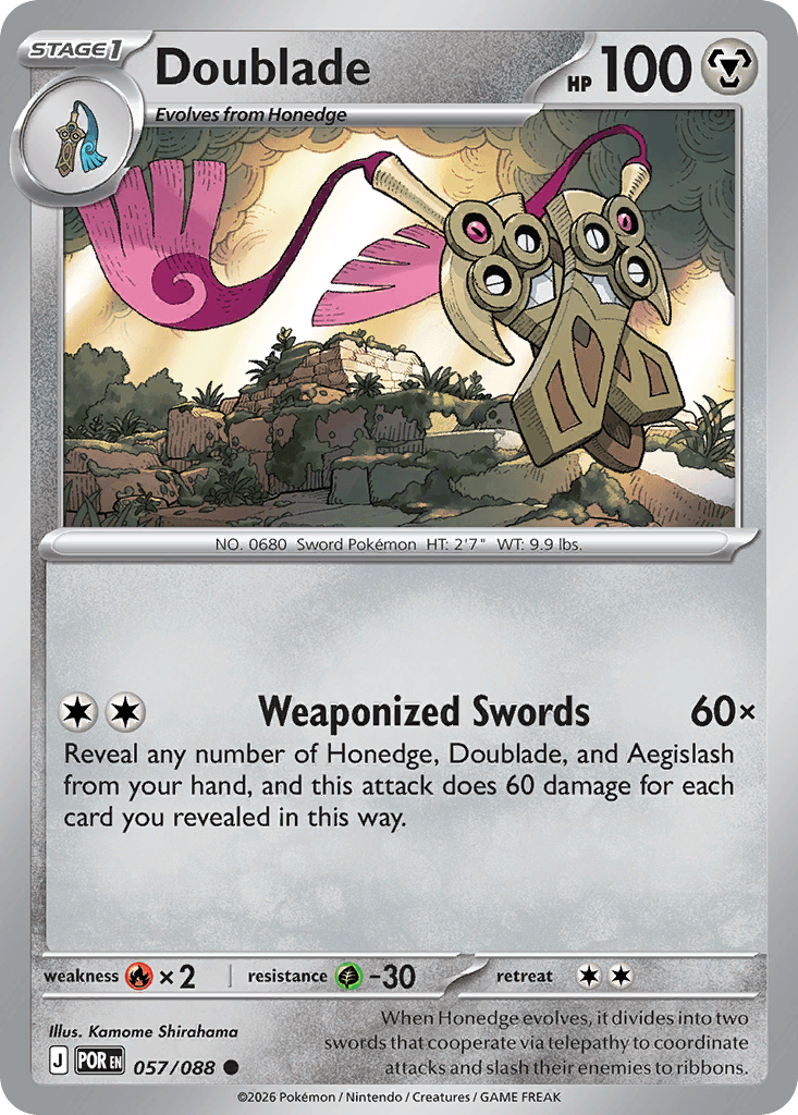 Doublade, kortbilde fra Scrydex