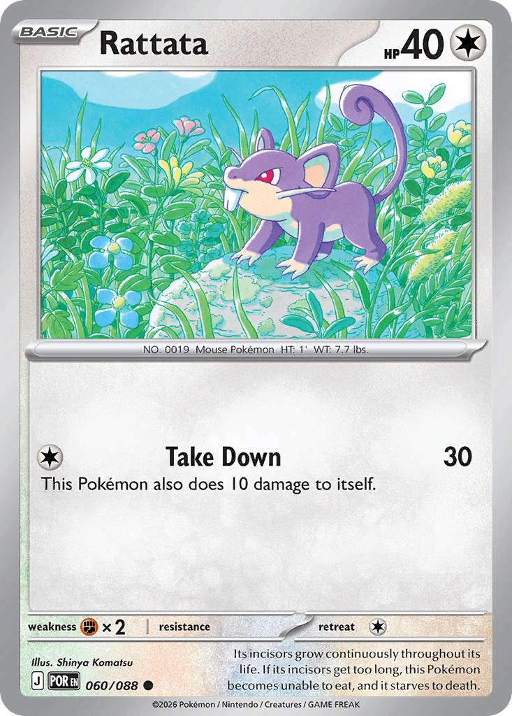 Rattata, kortbilde fra Scrydex