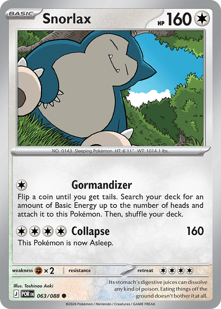 Snorlax, kortbilde fra Scrydex