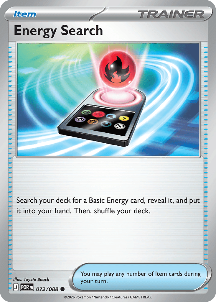 Energy Search, kortbilde fra Scrydex