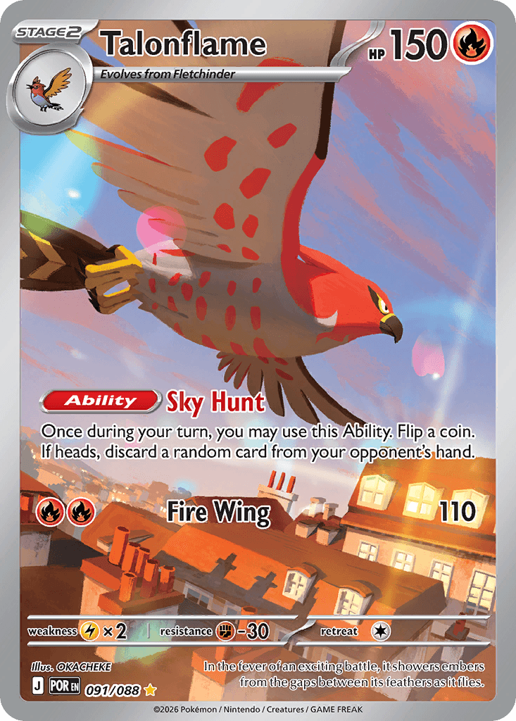 Talonflame, kortbilde fra Scrydex