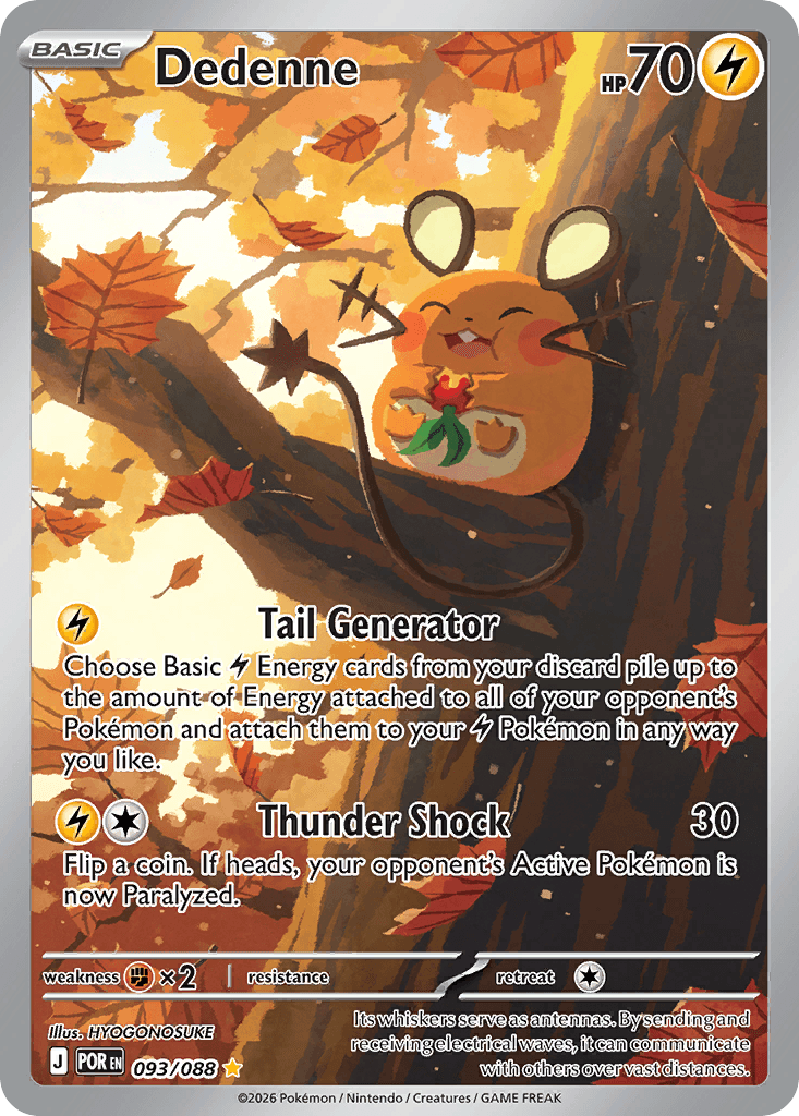 Dedenne, kortbilde fra Scrydex