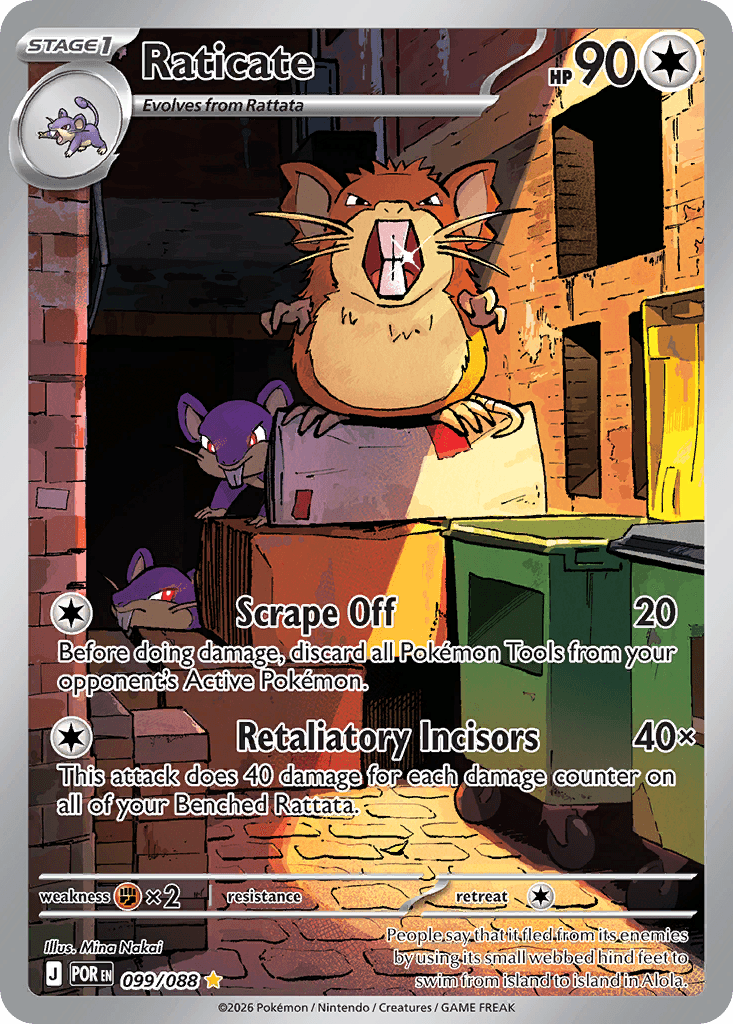Raticate, kortbilde fra Scrydex