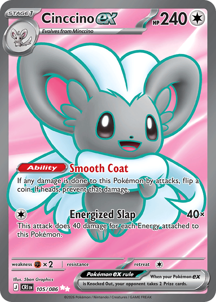 Cinccino ex, kortbilde fra Scrydex