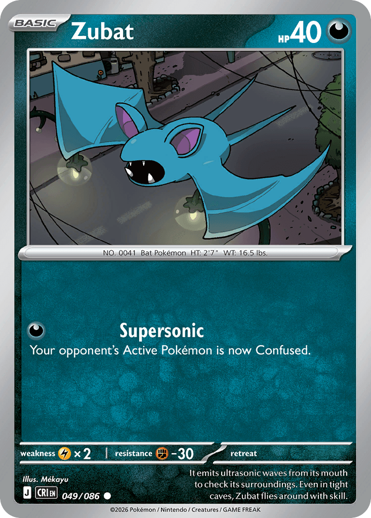 Zubat, kortbilde fra Scrydex