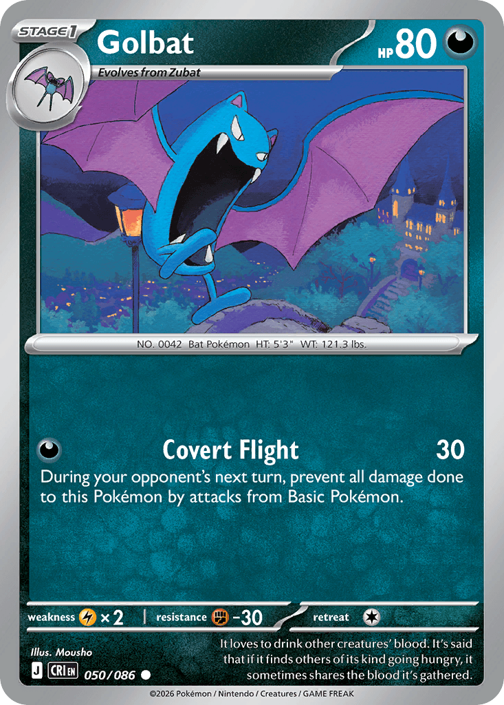 Golbat, kortbilde fra Scrydex