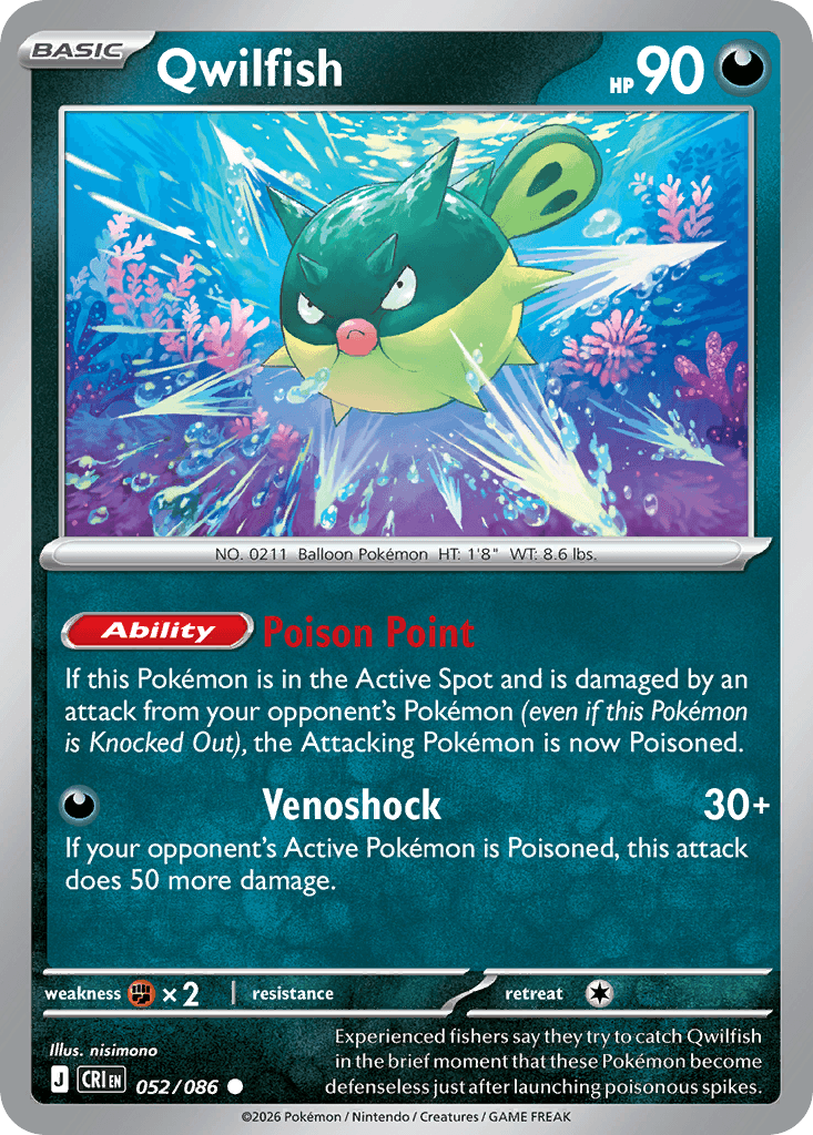 Qwilfish, kortbilde fra Scrydex