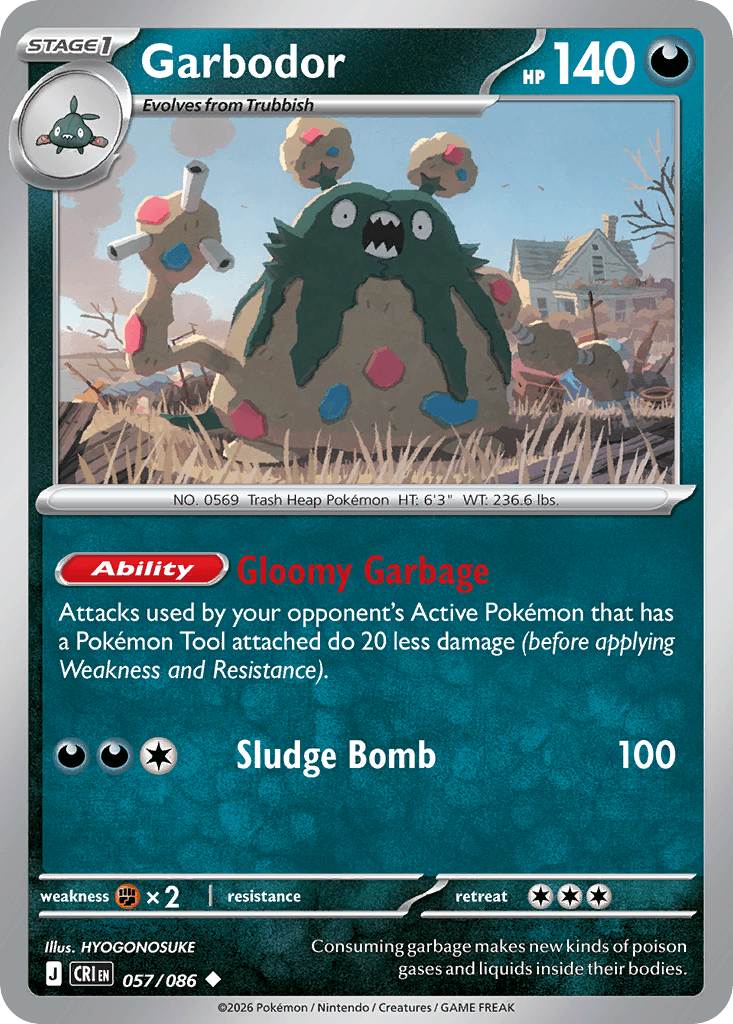Garbodor, kortbilde fra Scrydex