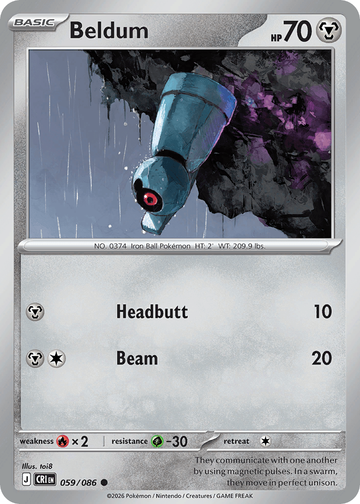 Beldum, kortbilde fra Scrydex