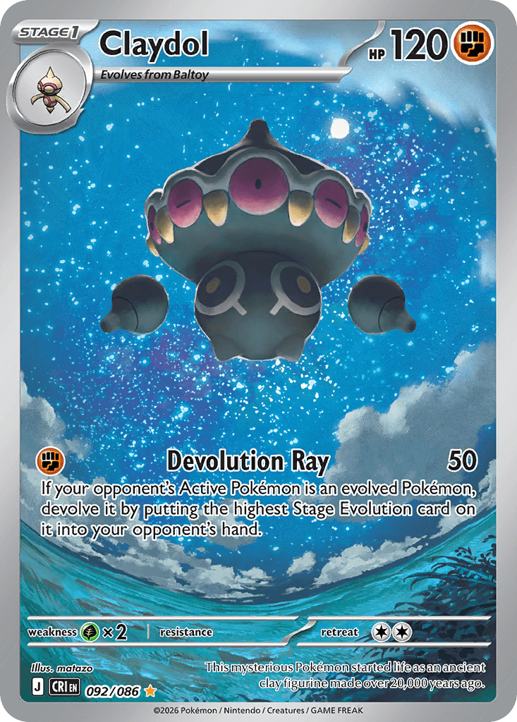 Claydol, kortbilde fra Scrydex