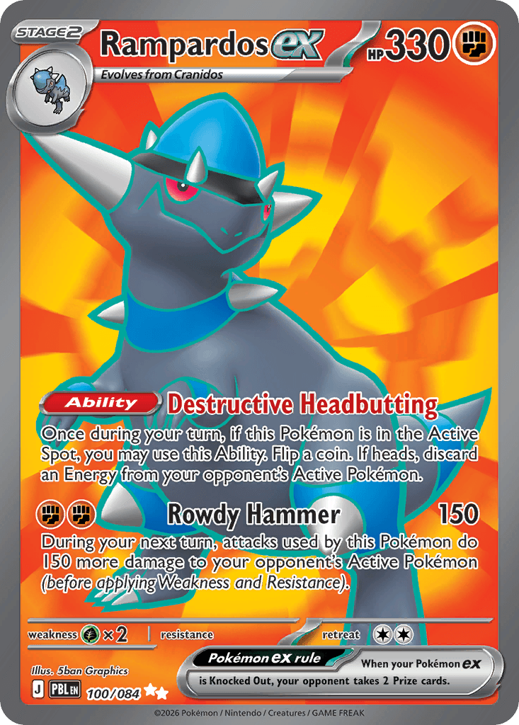 Rampardos ex, kortbilde fra Scrydex