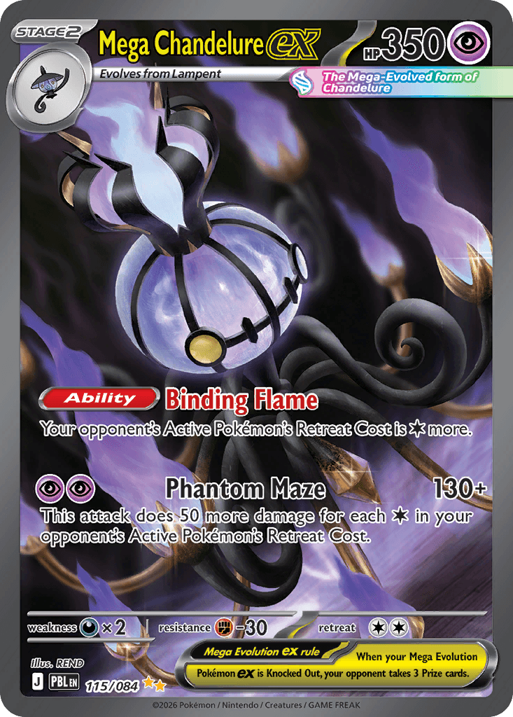 Mega Chandelure ex, kortbilde fra Scrydex