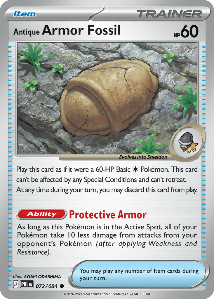 Antique Armor Fossil, kortbilde fra Scrydex