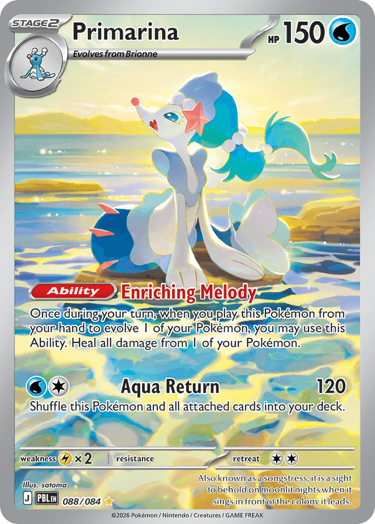 Primarina, kortbilde fra Scrydex
