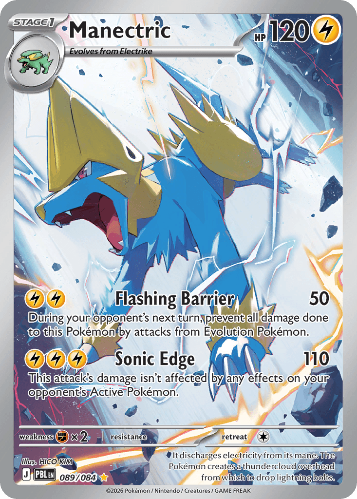 Manectric, kortbilde fra Scrydex