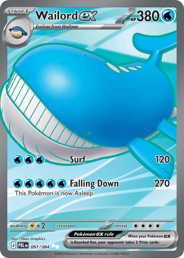 Wailord ex, kortbilde fra Scrydex