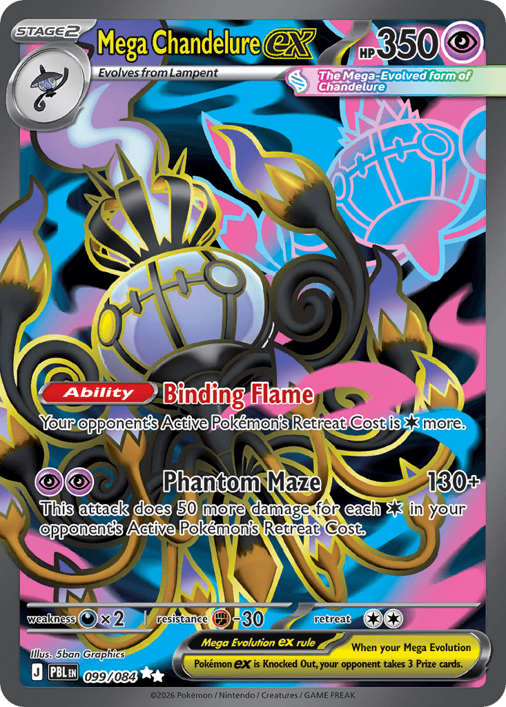 Mega Chandelure ex, kortbilde fra Scrydex