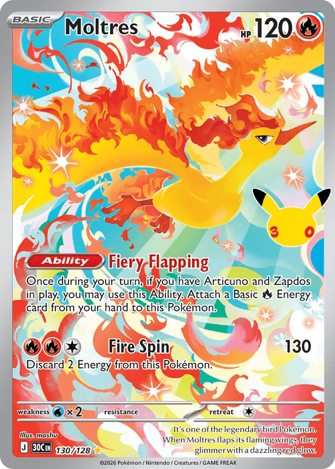 Moltres, kortbilde fra Scrydex