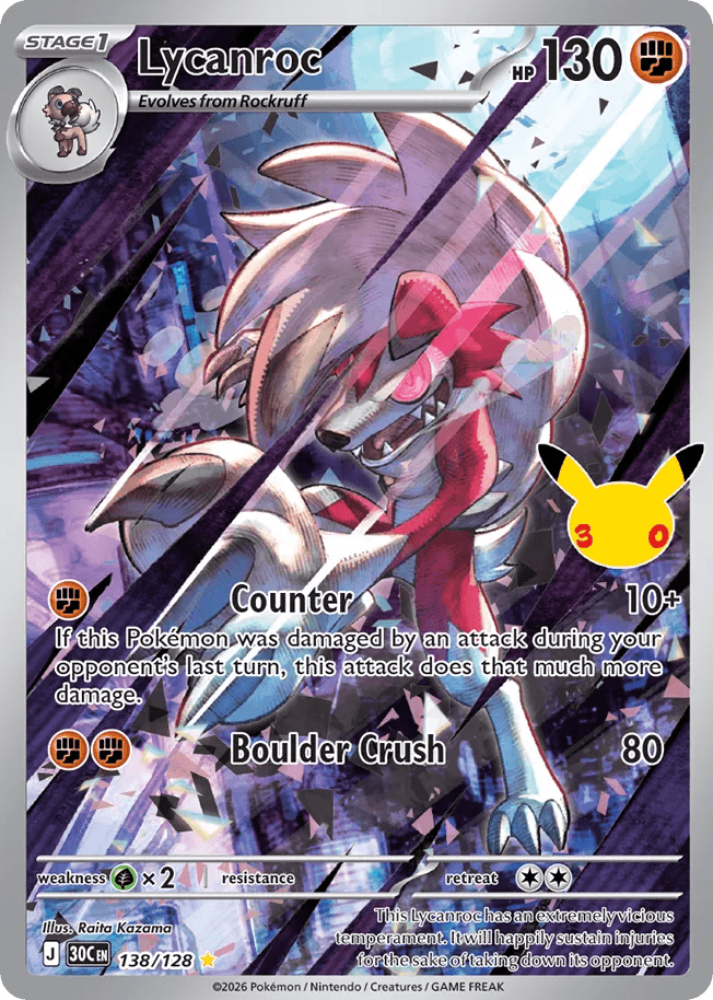 Lycanroc, kortbilde fra Scrydex