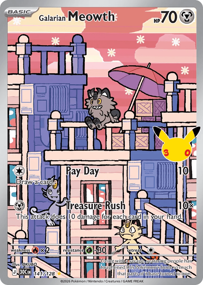 Galarian Meowth, kortbilde fra Scrydex