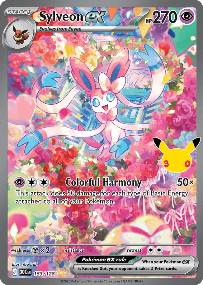Sylveon ex, kortbilde fra Scrydex