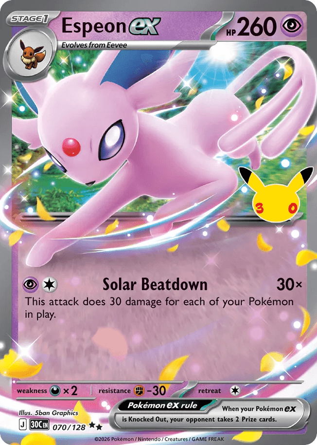 Espeon ex, kortbilde fra Scrydex