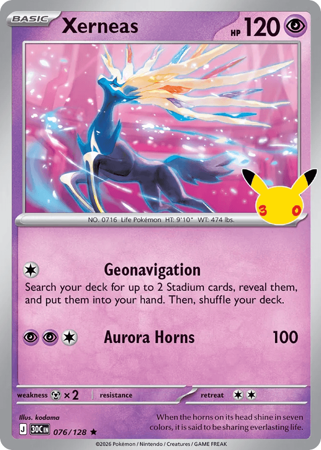 Xerneas, kortbilde fra Scrydex