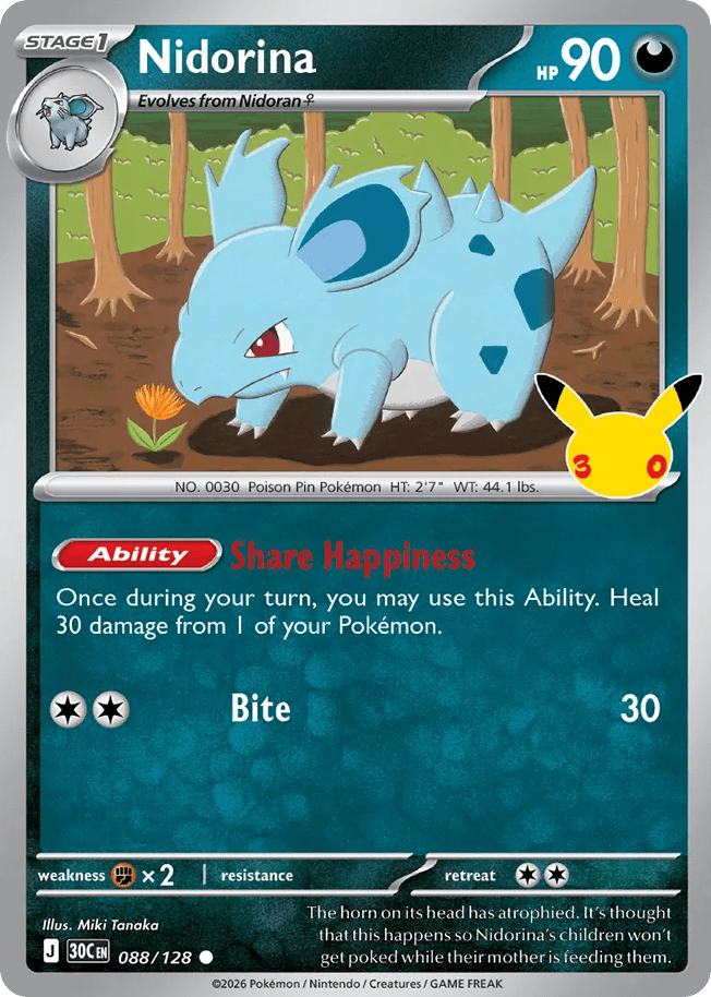 Nidorina, kortbilde fra Scrydex
