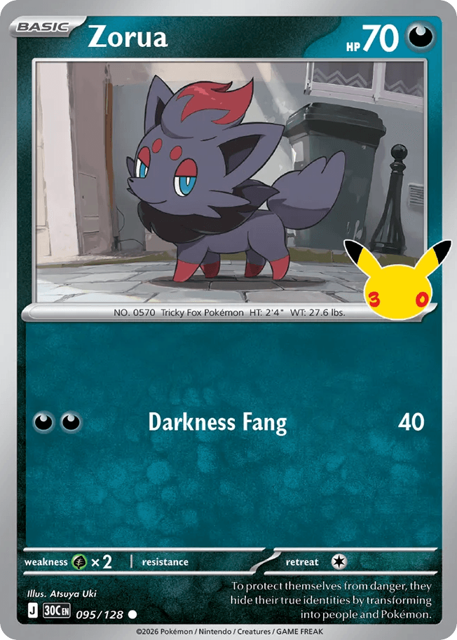 Zorua, kortbilde fra Scrydex