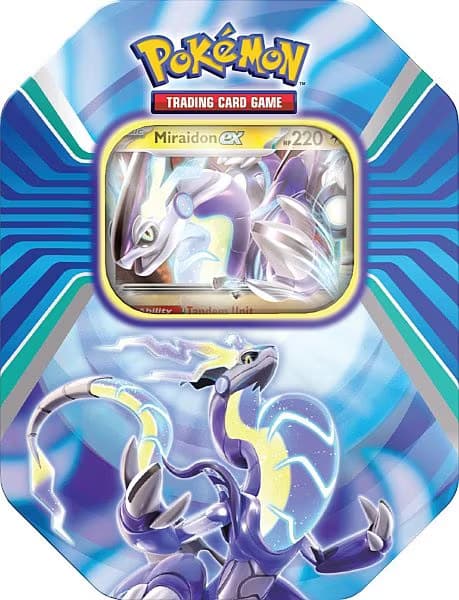 Paldea Legends Tin: Miraidon ex, produktfoto