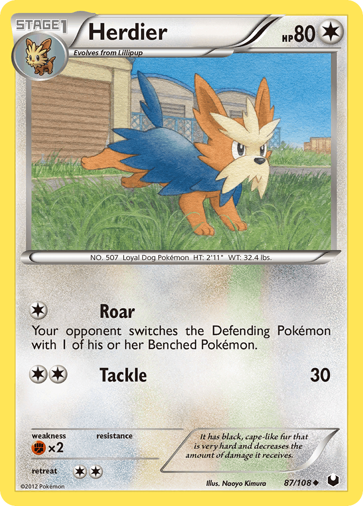 Herdier, kortbilde fra pokemontcg.io