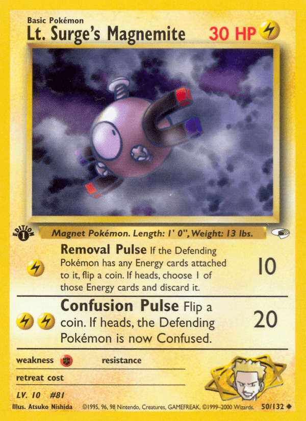 Lt. Surge's Magnemite, kortbilde fra pokemontcg.io