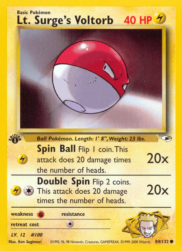 Lt. Surge's Voltorb, kortbilde fra pokemontcg.io