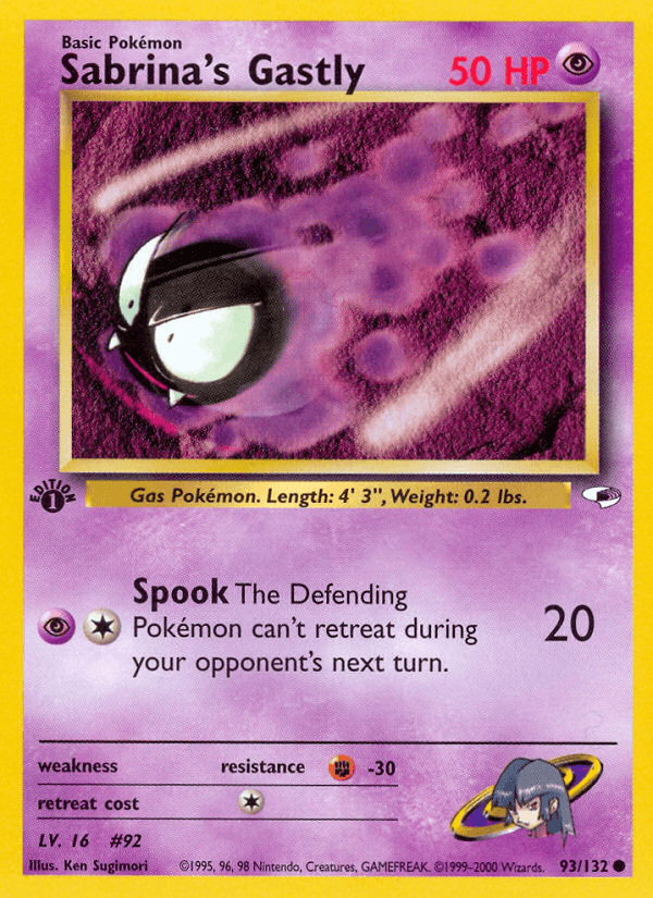 Sabrina's Gastly, kortbilde fra pokemontcg.io