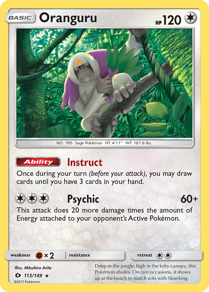 Oranguru, kortbilde fra pokemontcg.io