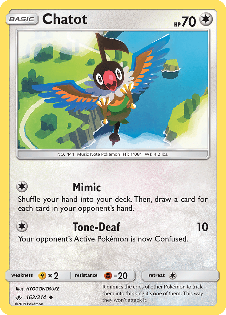 Chatot, kortbilde fra pokemontcg.io