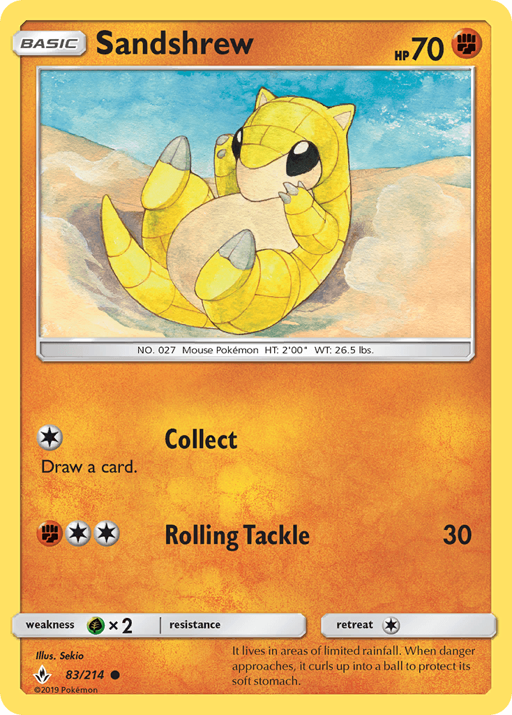Sandshrew, kortbilde fra pokemontcg.io