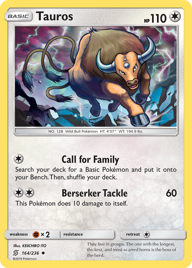 Tauros, kortbilde fra pokemontcg.io