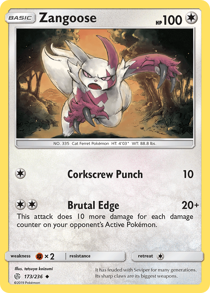 Zangoose, kortbilde fra pokemontcg.io