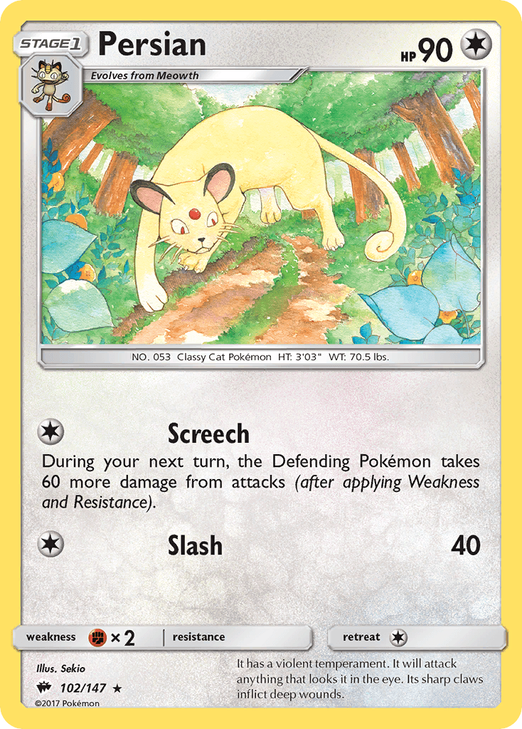 Persian, kortbilde fra pokemontcg.io