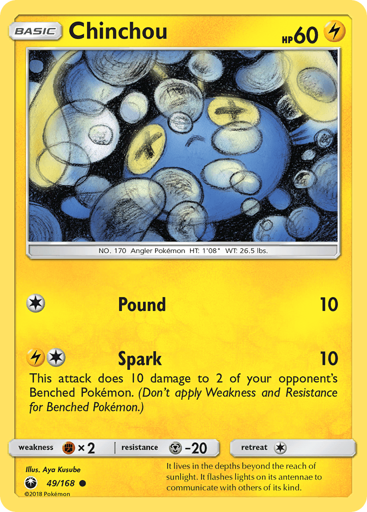 Chinchou, kortbilde fra pokemontcg.io