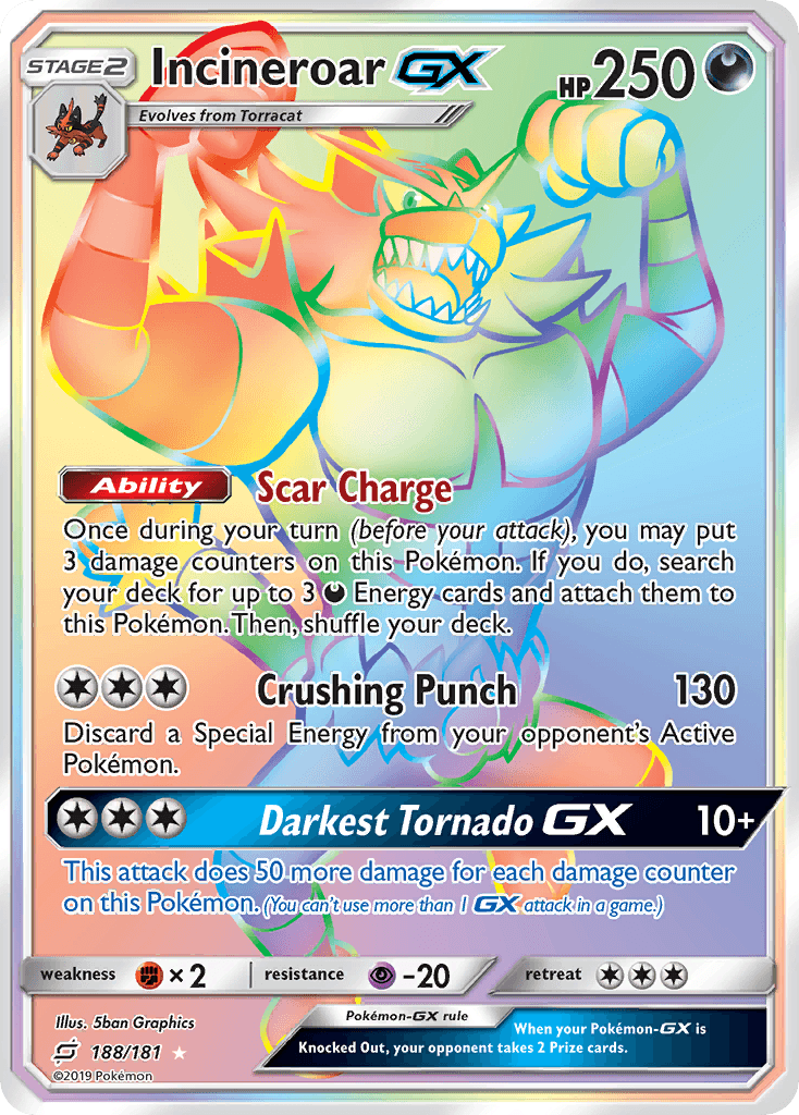 Incineroar-GX, kortbilde fra pokemontcg.io
