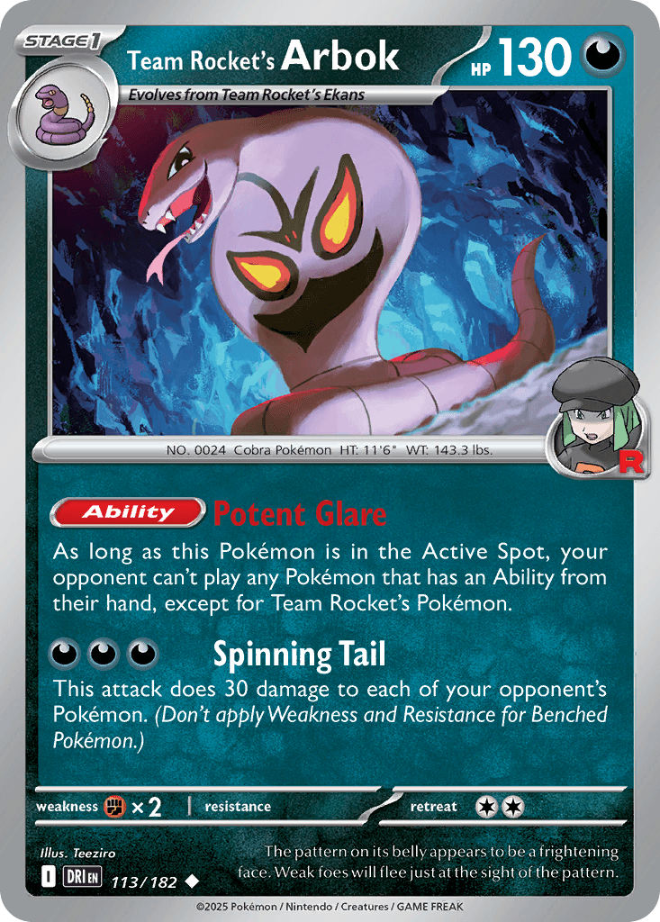 Team Rocket's Arbok, kortbilde fra pokemontcg.io