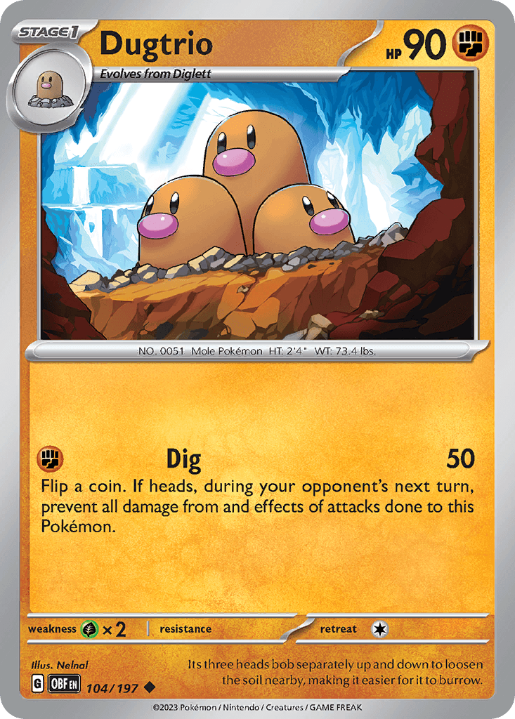 Dugtrio, kortbilde fra pokemontcg.io